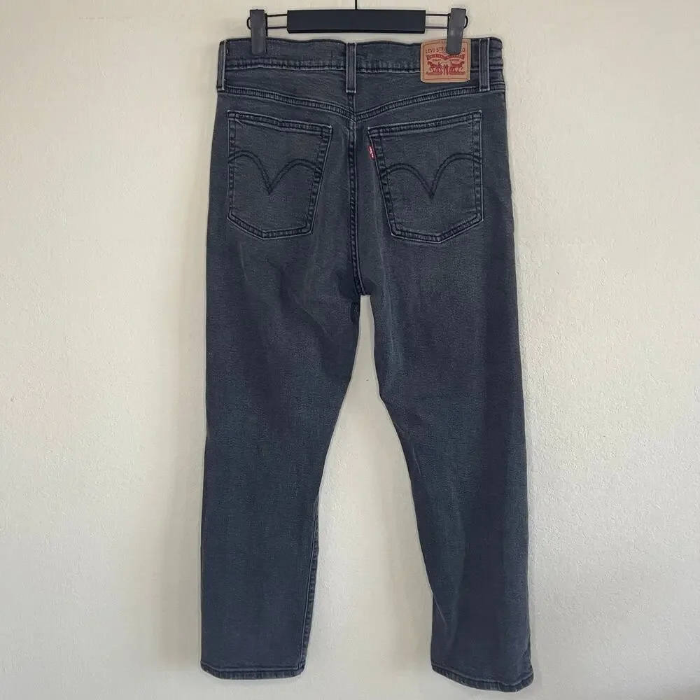 Levi’s Wedgie Straight Grey Denim Jeans Button Fly - Size 31